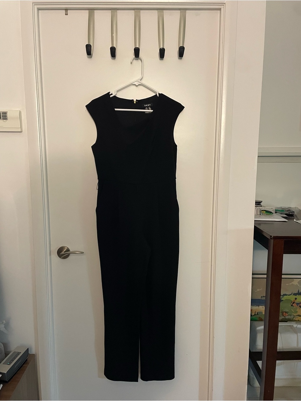 DKNY Black Sleeveless Jumpsuit